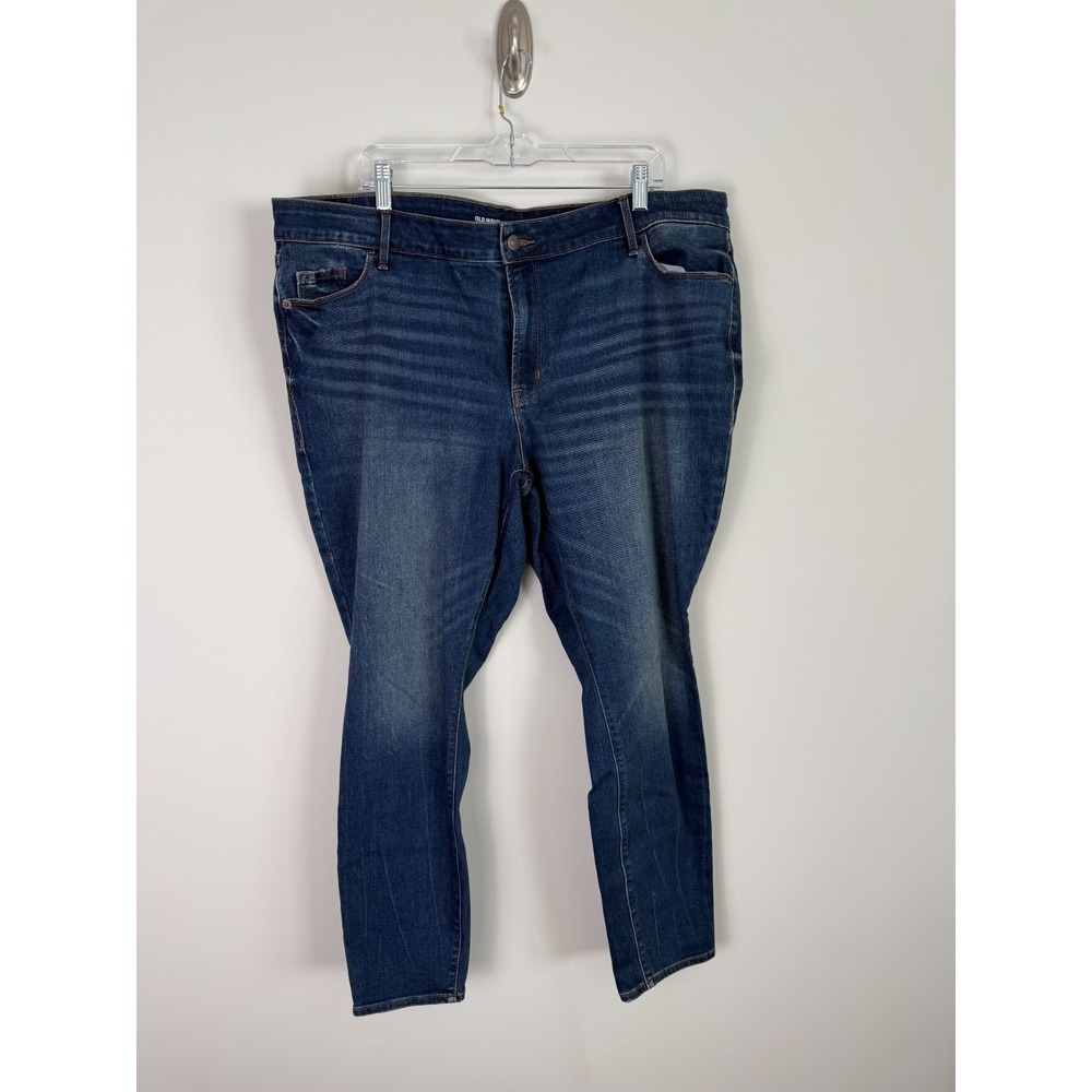 Old Navy High Rise‎ Pop Icon Skinny Jeans Women's 22 Blue Denim Solid Casual